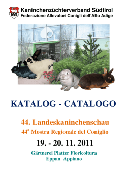 KATALOG - CATALOGO - Kaninchenzüchterverband Südtirol
