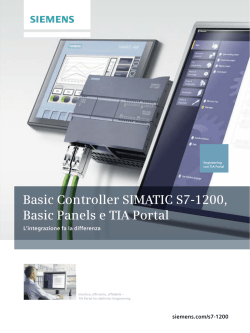 Basic Controller SIMATIC S7-1200, Basic Panels e TIA