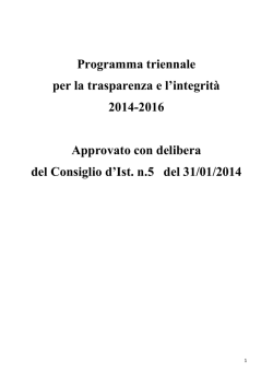Programma Trasparenza 2014-2016