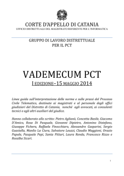 VADEMECUM PCT - Distretto della Corte di Appello di Catania