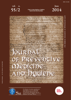 JPMH 2 2014 - Journal of Preventive Medicine and Hygiene