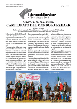 CAMPIONATO DEL MONDO KURZHAAR di Giancarlo Passini