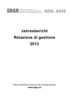 Jahresbericht 2013 - Schulbehördenverband Graubünden