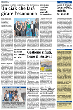 Giornale del Popolo, 11.8.2014
