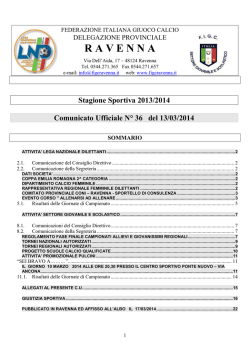C.U. N. 36... - FIGC Ravenna