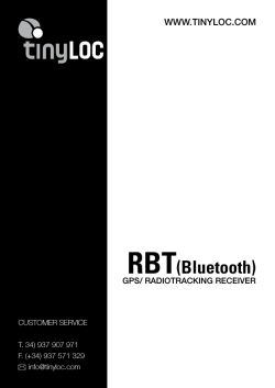 ANEXO BLUETOOTH RECEPTOR TINYLOC R2 RBT GPS+RT 433