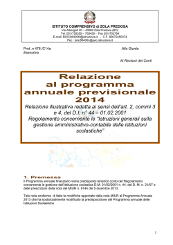 relazione ds al pa 2014 - Istituto Comprensivo Statale