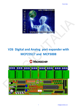 V26ADexp Scheda expander 16 Dig. I/O 8 ADC