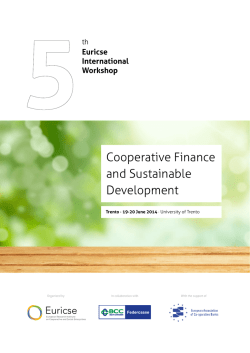 Cooperative Finance and Sustainable Development