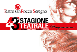 STAGIONE TEATRALE - Teatro San Rocco