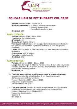 scuola uam di pet therapy 2014-2015