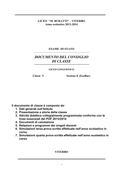 Documento del 15 Maggio 5E Linguistico Esabac