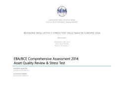 AQR e Stress Test 2014 - Presentazione Montesi