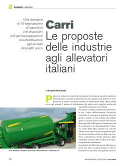 Le proposte delle industrie agli allevatori italiani Carri