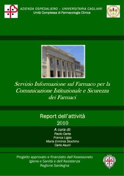 Report SIF 2010 - Servizio di informazione sul farmaco