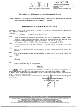 elenco fornitori beni e servizi (17/07/2014)