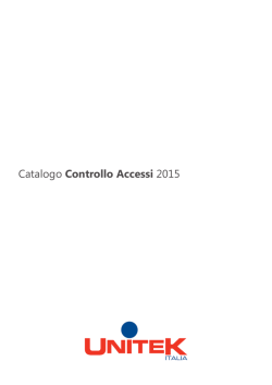 Catalogo Controllo Accessi 2015