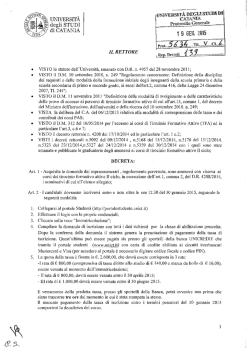 Decreto 139 del 19/01/15 - Università degli Studi di Catania