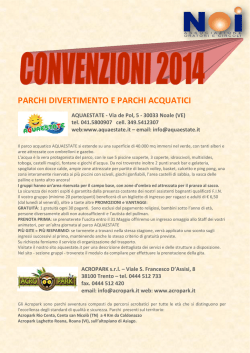 Convenzioni 2014 - Circolo Noi Vigasio
