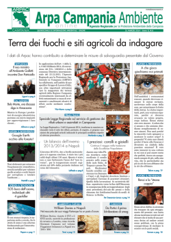 Magazine Arpa Campania Ambiente n.6 del 31 marzo 2014