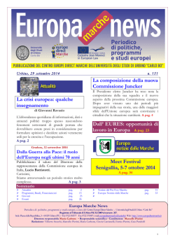 EUROPA NEWS n.151 del 29 / 09 / 2014