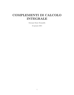 Calcolo Integrale, a.a. 2013-2014