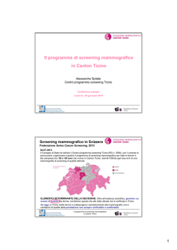 Il programma di screening mammografico in Canton Ticino