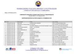 Sorteggio - FIHP Comitato Regionale Lombardia Federazione