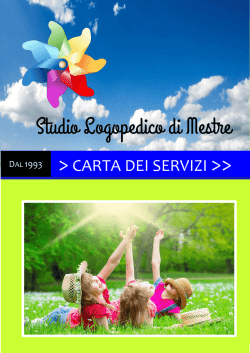 carta dei servizi >> - Studio Logopedico di Mestre Venezia