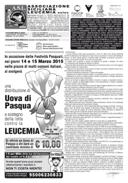 Richiede Lettore PDF - Associazione Siciliana Leucemia