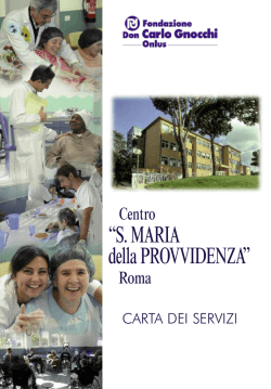 “S. MARIA della PROVVIDENZA” - Fondazione Don Carlo Gnocchi