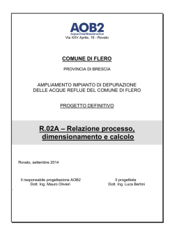 R2A - Relazione processo, dimensionamento e calcolo