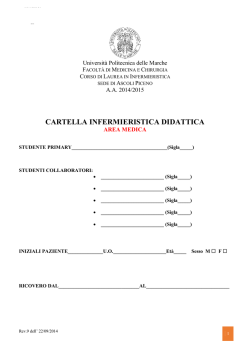 CARTELLA INFERMIERISTICA DIDATTICA Area Medica rev9