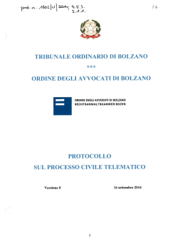 Protocollo sul processo civile telematico
