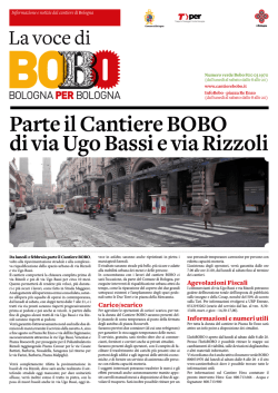 Parte il Cantiere BOBO di via Ugo Bassi e via Rizzoli