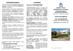 CARTA ACCOGLIENZA 2014 - Azienda ULSS 16 Padova