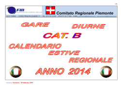 CALENDARIO REG. GARE EST. DIURNE- 2014