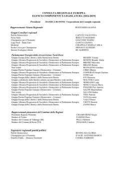 elenco componenti x legislatura - Consiglio Regionale del Piemonte