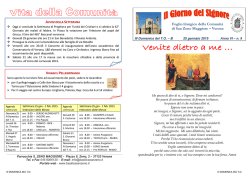 Foglio liturgico della Comunità di San Zeno Maggiore – Verona