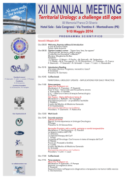 programma scientifico xii annual meeting 2014