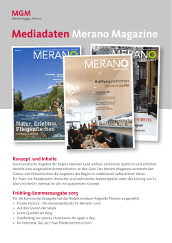 Mediadaten Merano Magazine