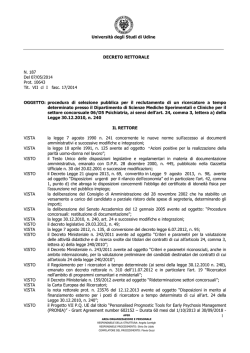bando RTD DISM 06/D5 - Università di Udine