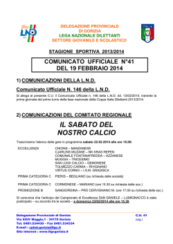 Comunicato 41 - FIGC Gorizia