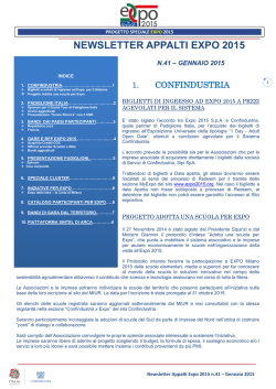 newsletter appalti expo 2015 - Associazione Industriale Bresciana