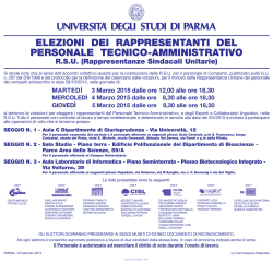 MANIFESTO ELEZIO 2015 - Università degli Studi di Parma