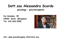 Dott.ssa Alessandra Scordo - Psicologa