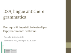 AID Bologna 2014.08.30 - Insegnare la Grammatica