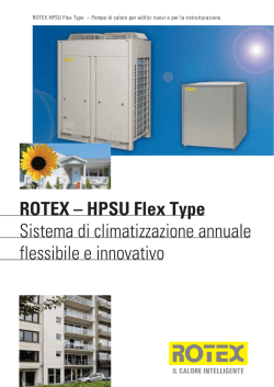ROTEX – HPSU Flex Type flessibile e innovativo Sistema di