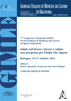 giornale italiano di medicina del lavoro ed ergonomia