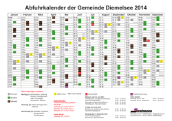 Abfuhrkalender der Gemeinde Diemelsee 2014